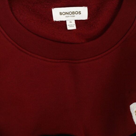 BONOBOS Critter Supersoft Fleece Crew Sweater Embroidered Long Sleeve XL 283307 - Picture 6 of 6